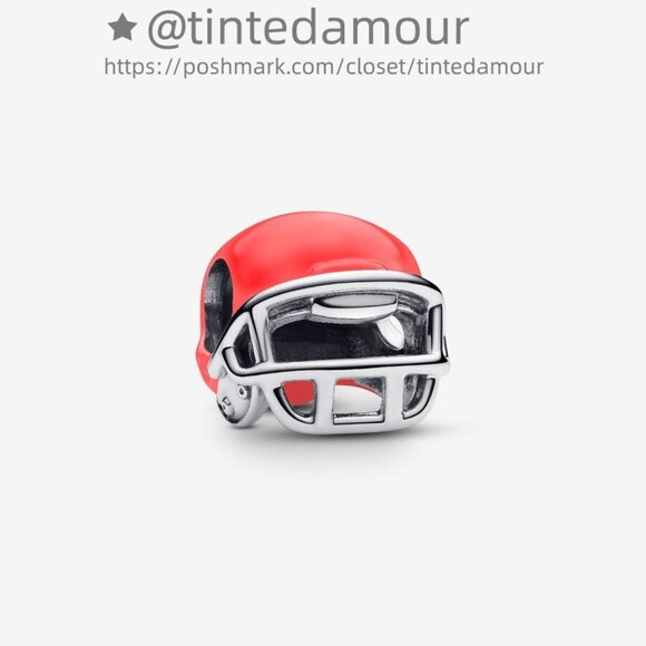 Pandora Red Football Helmet Charm|Pendant - Picture 1 of 2
